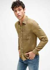 7 For All Mankind Casual One Pocket Shirt in Olive
