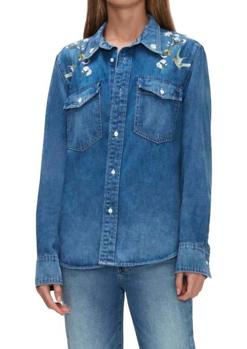 7 For All Mankind Classic Button Down Shirt In Denim
