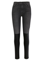 7 For All Mankind Coated-Boot High-Rise Ankle Skinny Jeans