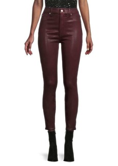 7 For All Mankind Coated High Rise Skinny Jeans
