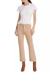 7 For All Mankind Coated High-Rise Slim Kick Pants