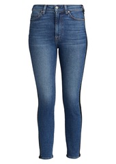 7 For All Mankind Coated High-Waisted Ankle Skinny Jeans