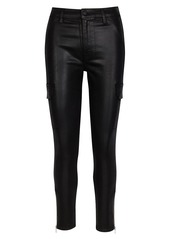 7 For All Mankind Coated High-Waisted Cargo Skinny Jeans