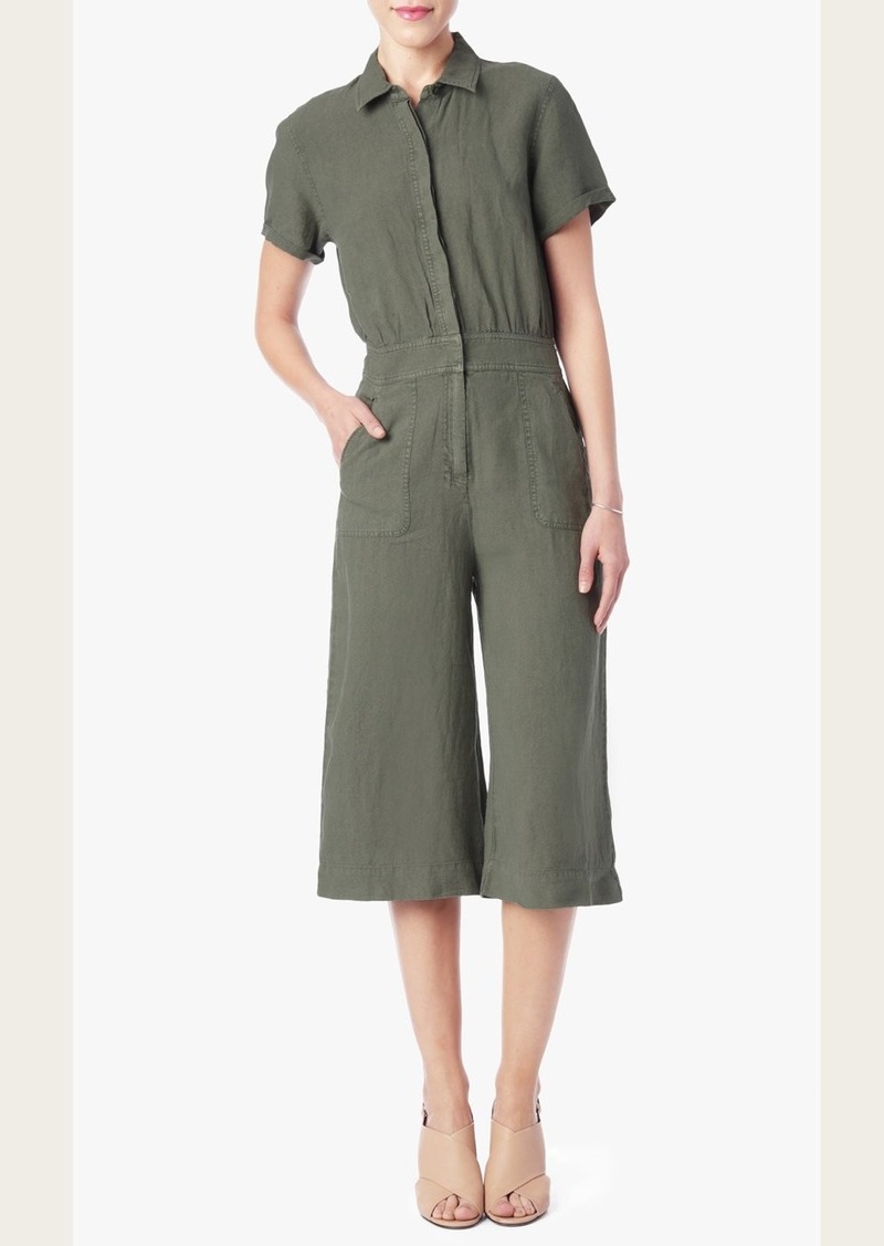 7 For All Mankind Culotte Jumpsuit in Grape Leaf