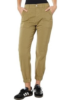 7 For All Mankind Darted Boyfriend Joggers in Army