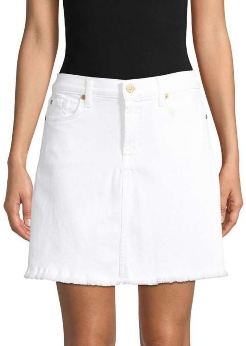 7 For All Mankind Denim A-Line Skirt