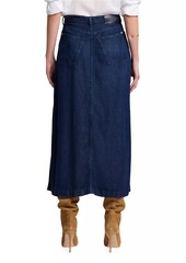 7 For All Mankind Denim Midi-Skirt