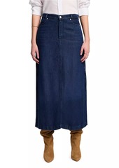 7 For All Mankind Denim Midi-Skirt