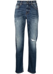 7 For All Mankind distress bleached jeans