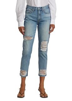 7 For All Mankind Distressed Two-Tone Jeans
