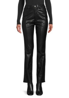 7 For All Mankind Easy Faux Leather Straight Jeans