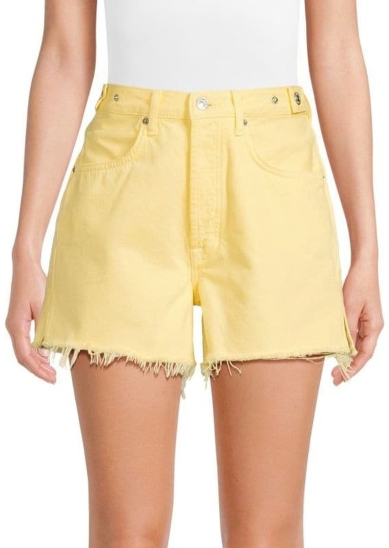 7 For All Mankind Easy Fringed Hem Shorts