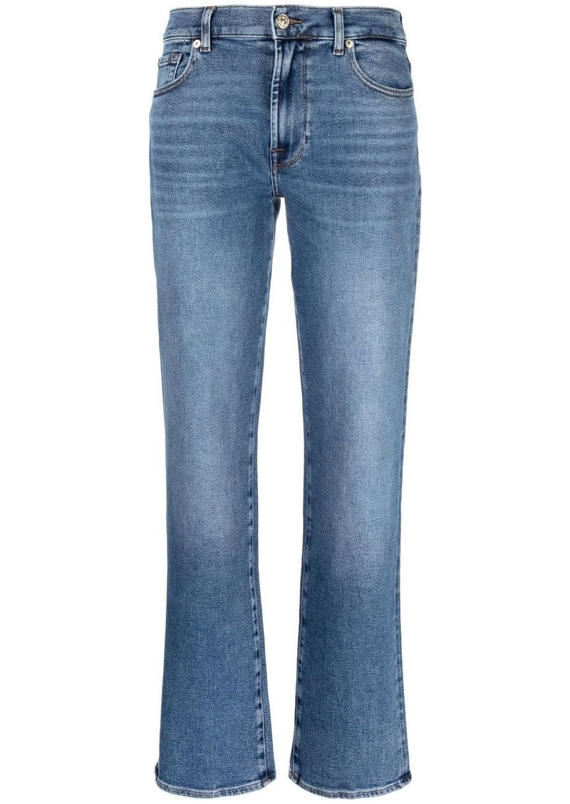 7 For All Mankind Ellie straight-leg mid-rise jeans