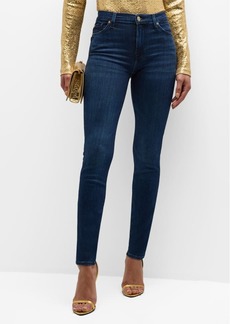 7 For All Mankind Embellished High-Rise Skinny Jeans