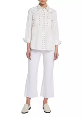 7 For All Mankind Emilia Studded Cotton Shirt