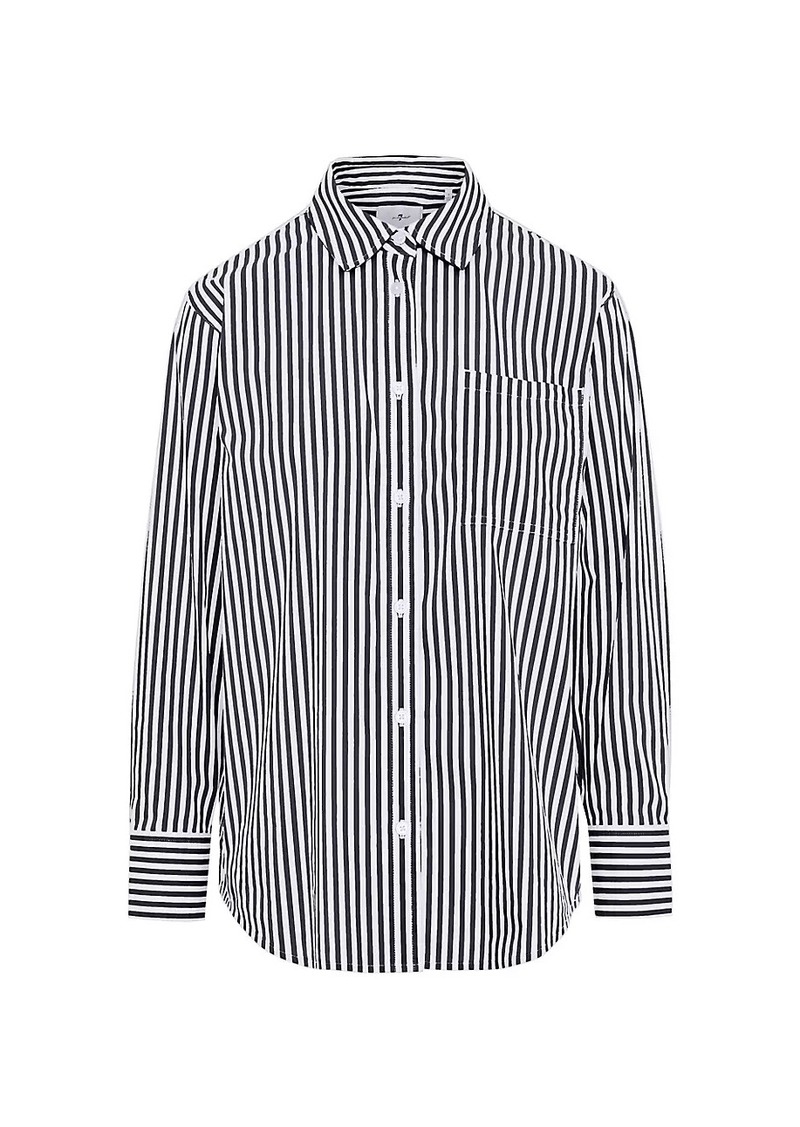 7 For All Mankind Everyday Striped Button-Up Shirt