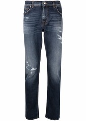 7 For All Mankind faded-effect jeans