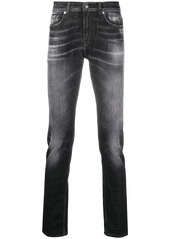 7 For All Mankind faded slim-fit jeans