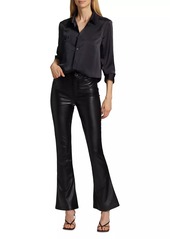 7 For All Mankind Faux Leather Skinny Bootcut Pants