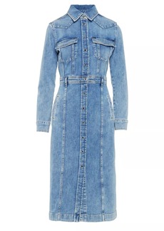7 For All Mankind Fitted Denim Midi-Dress