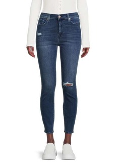 7 For All Mankind Gwenevere High Rise Distressed Jeans
