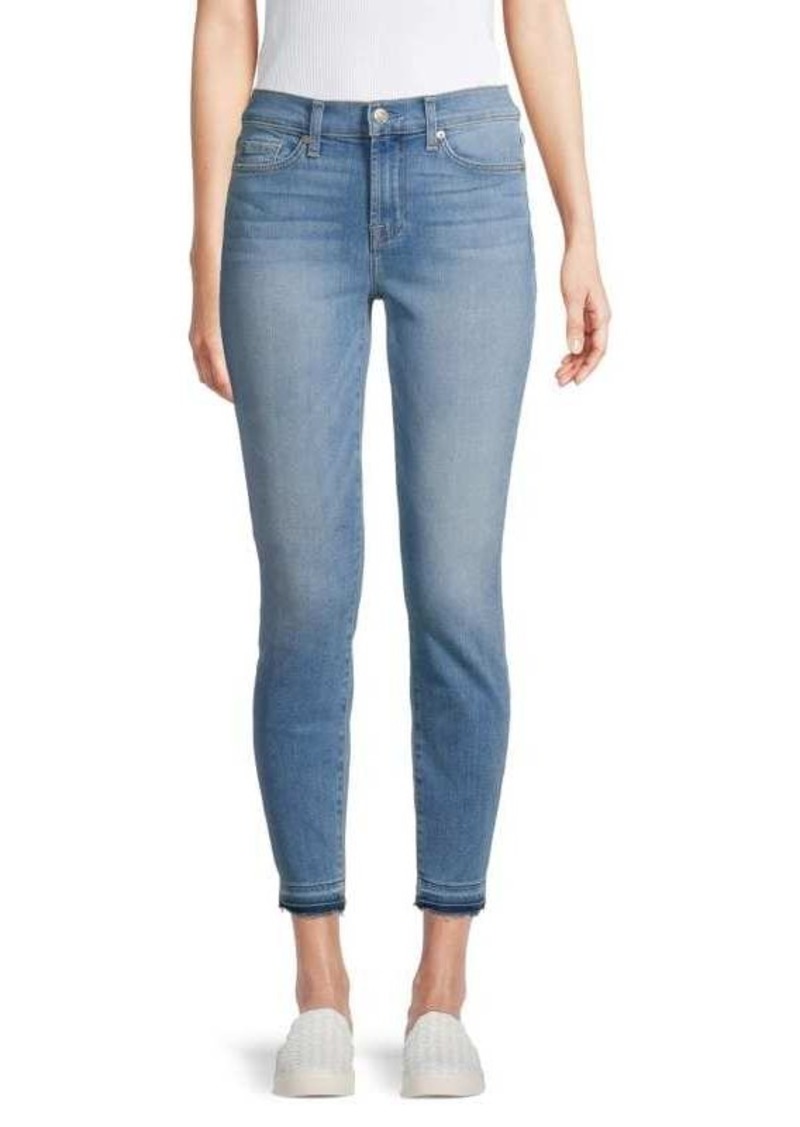 7 For All Mankind Gwenevere Raw-Edge Skinny Jeans