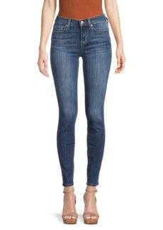 7 For All Mankind Gwenevere Squiggle Mid Rise Skinny Jeans