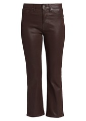 7 For All Mankind High-Rise Coated Slim Kick Jeans