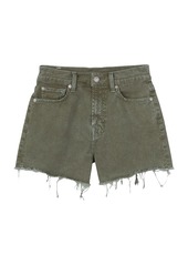 7 For All Mankind High-Rise Fray Hem Shorts