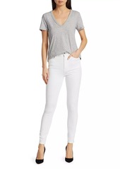 7 For All Mankind High-Rise Luxe Ankle Skinny Jeans