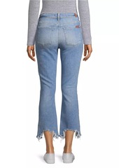 7 For All Mankind High Rise Slim Kick Flare Cropped Jeans