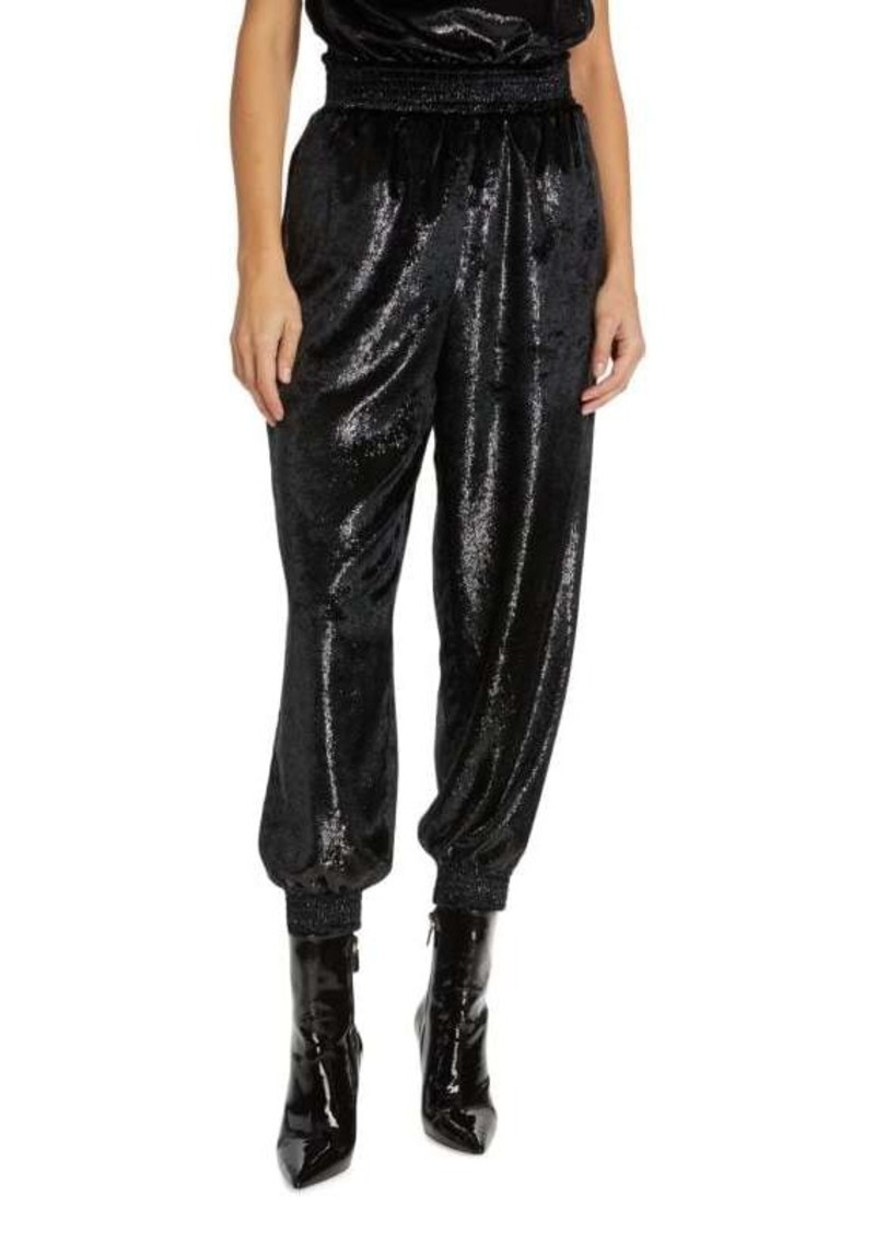 7 For All Mankind High Shine Velvet Jogger Pants