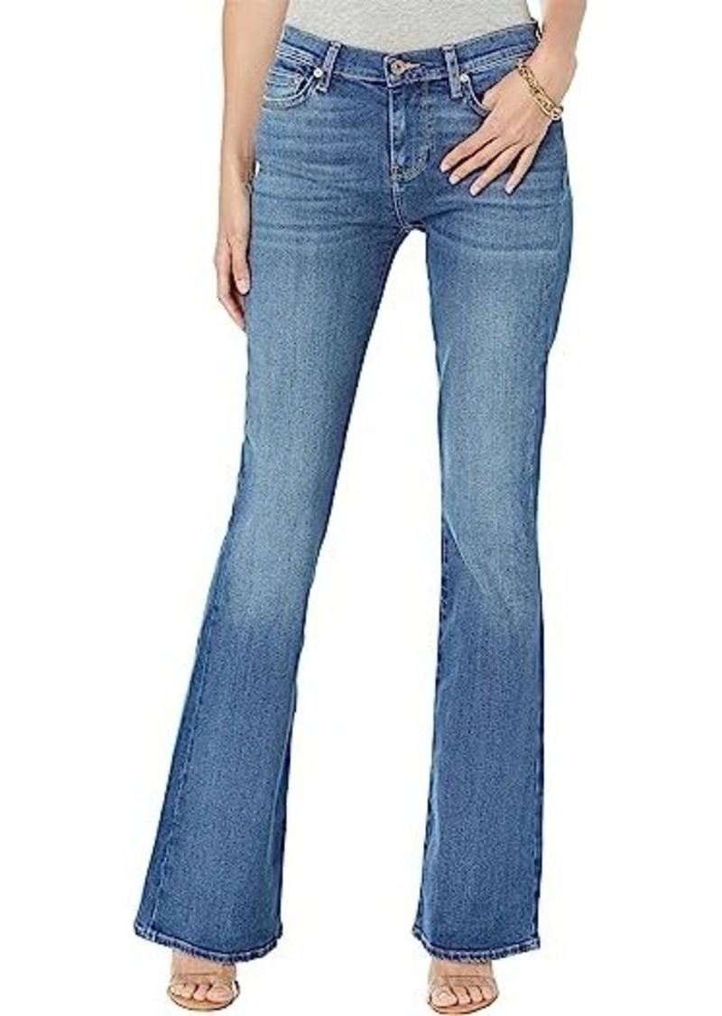 7 For All Mankind High-Waist Ali w/ Distressed Hem in Soho Light