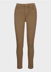 7 For All Mankind High Waist Ankle Skinny in Moss