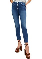 7 For All Mankind High-Waist Ankle Skinny in Peace Blue