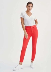 7 For All Mankind High Waist Ankle Skinny in Solid Red