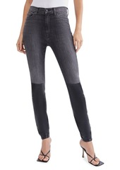 7 For All Mankind High-Waist Coated Leg Skinny Jeans