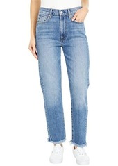 7 For All Mankind High-Waist Cropped Straight in Alpine Dr
