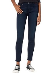 7 For All Mankind High-Waist Skinny in Blue/Black River Thames