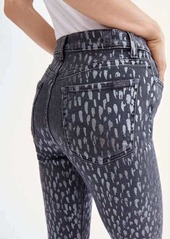 7 For All Mankind High Waist Skinny in Foil Snow Leopard