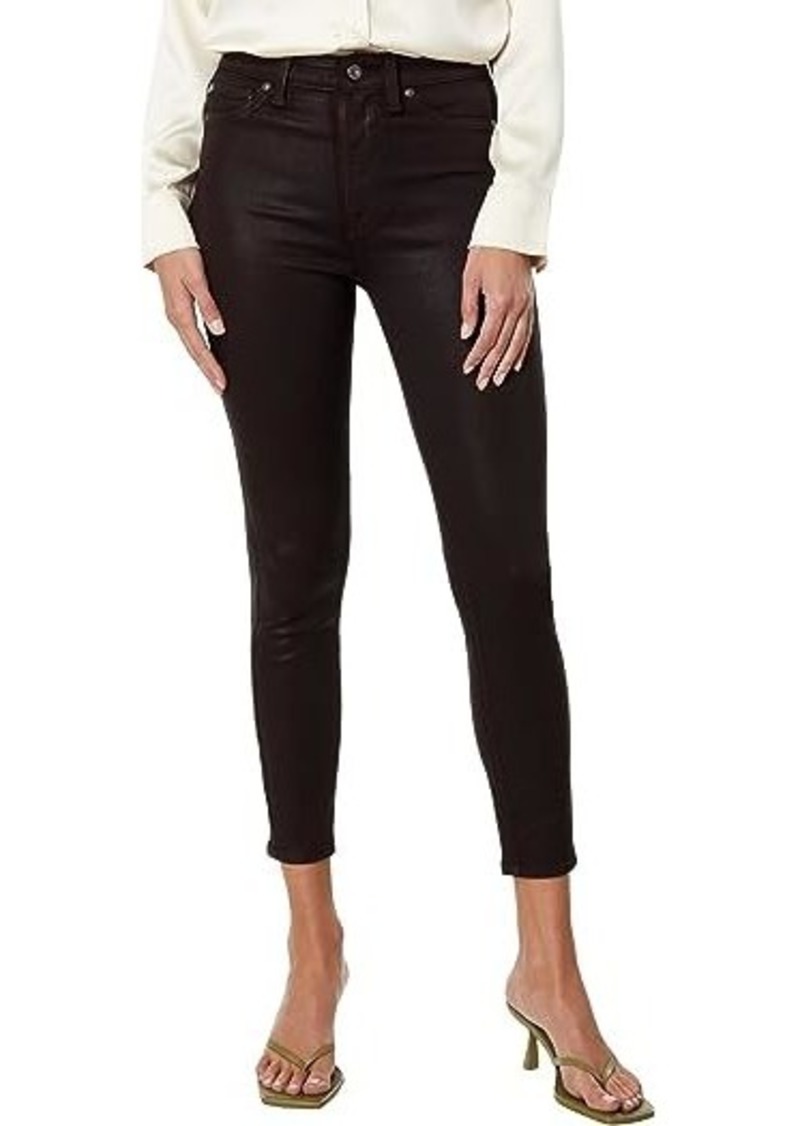 7 For All Mankind High-Waisted Ankle Skinny in Chocolate Coatd