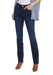 7 For All Mankind Kimmie High-Rise Stretch Straight-Leg Jeans
