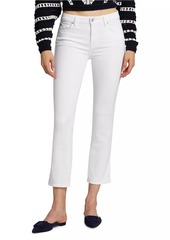 7 For All Mankind Kimmie Mid-Rise Stretch Straight-Leg Crop Jeans
