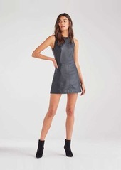 7 For All Mankind Leather Mini Dress in Classic Navy