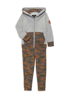 7 For All Mankind Little Boy's 2-Piece Camo Hoodie & Joggers Set
