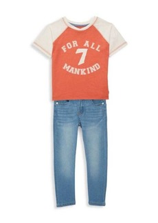 7 For All Mankind Little Boy's 2-Piece Tee & Jeans Set