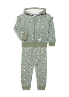 7 For All Mankind Little Girl's 2-Piece Floral Hoodie & Joggers Set