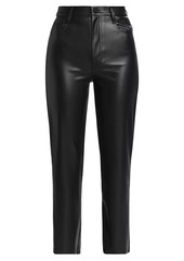 7 For All Mankind Logan Stovepipe Faux Leather Straight-Leg Pants