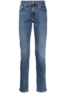 7 For All Mankind logo-patch tapered jeans