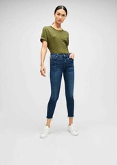 7 For All Mankind Luxe Vintage Ankle Skinny with Frayed Hem in Dark Indigo
